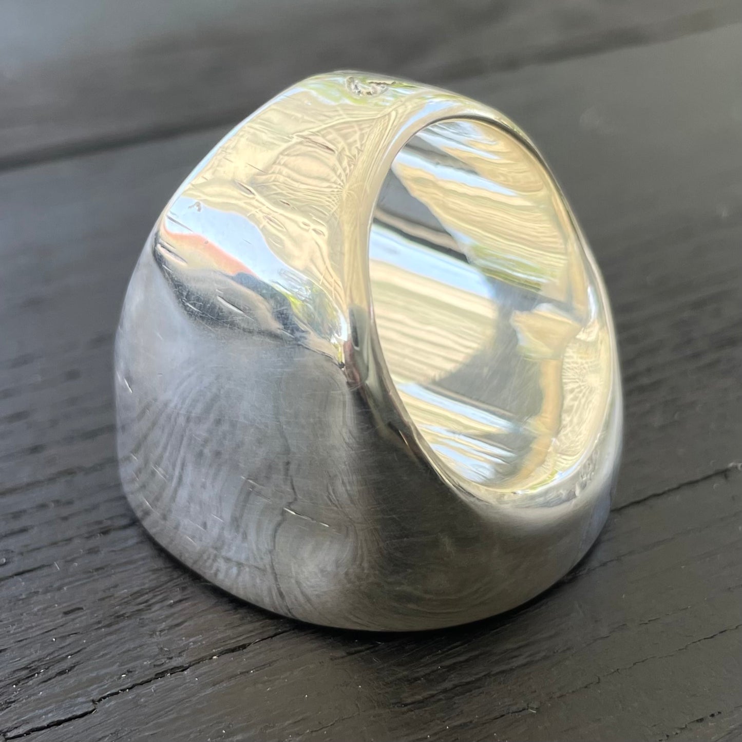 HIDE IN SOLID DISTRESSED & OXIDISED SILVER