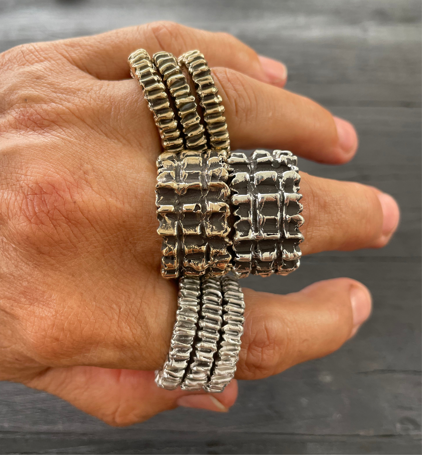 CROC IN SOLID SILVER