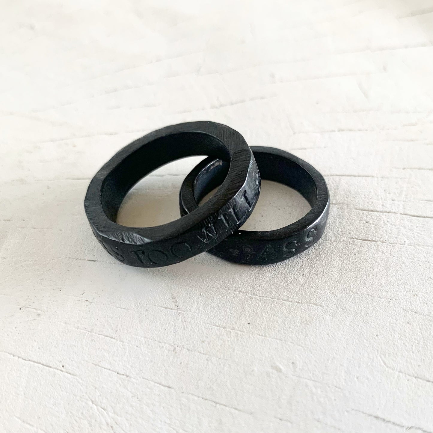 MY WEDDER IN SOLID OXIDISED SILVER