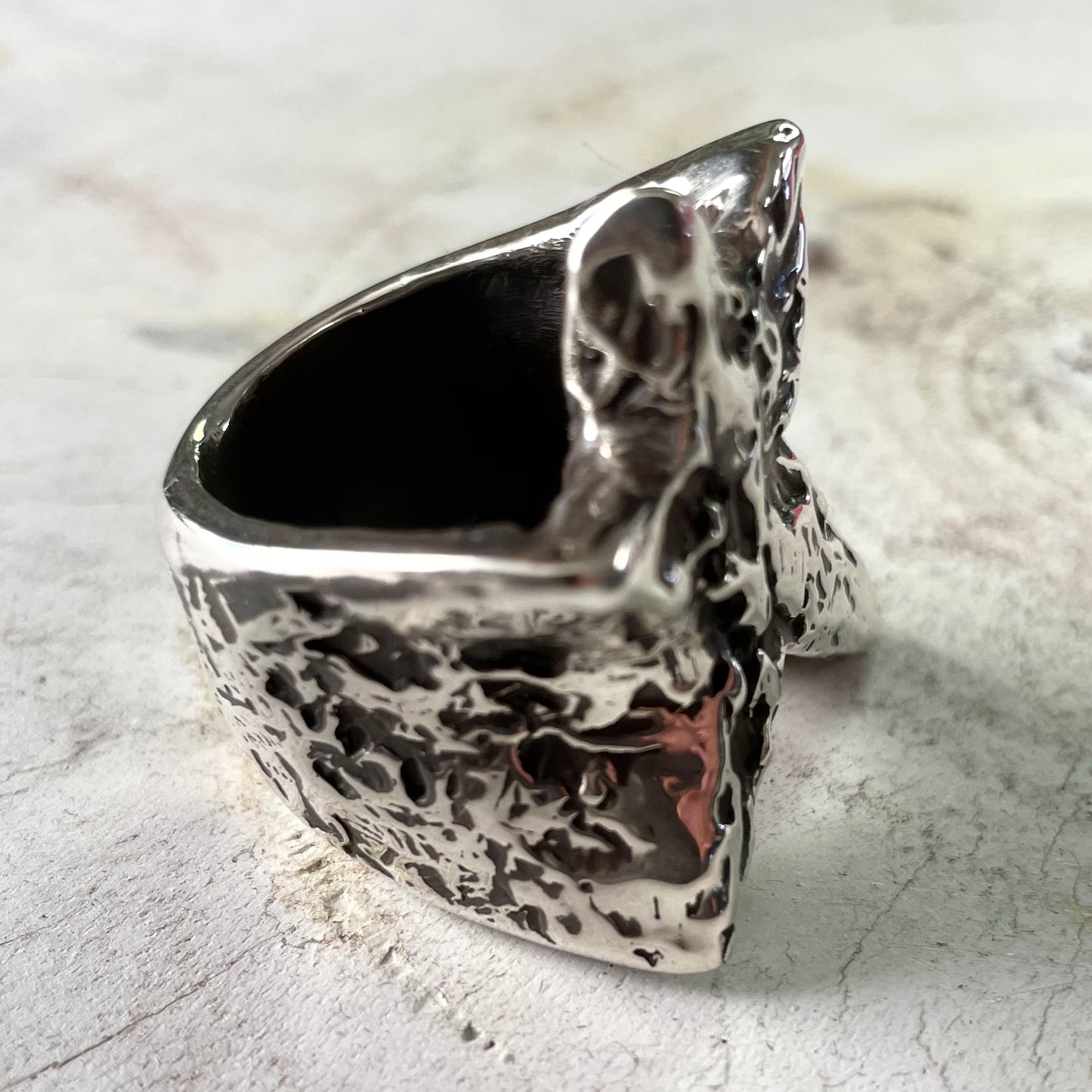 VENUS IN SOLID OXIDISED SILVER.