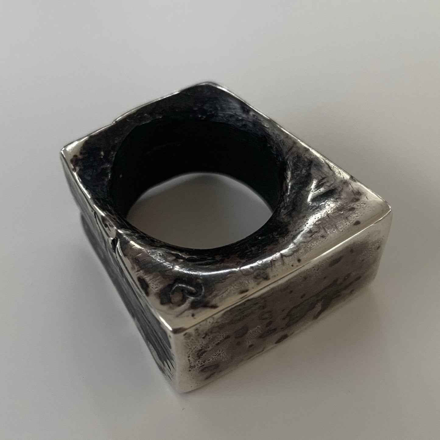 ONLY THE BRAVE IN OXIDISED SOLID SILVER