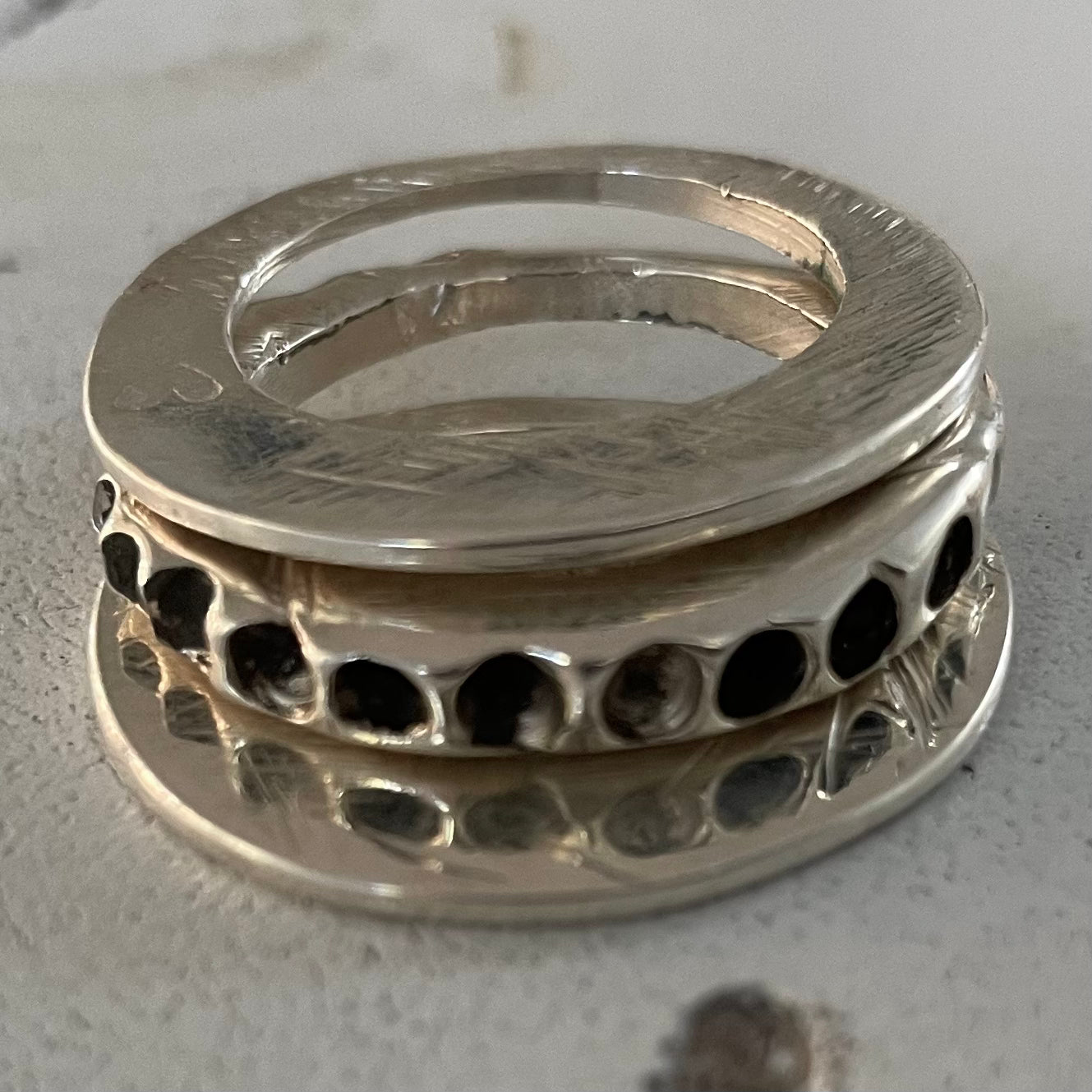 MOON CLIPSE SET OF 3 IN SOLID SILVER