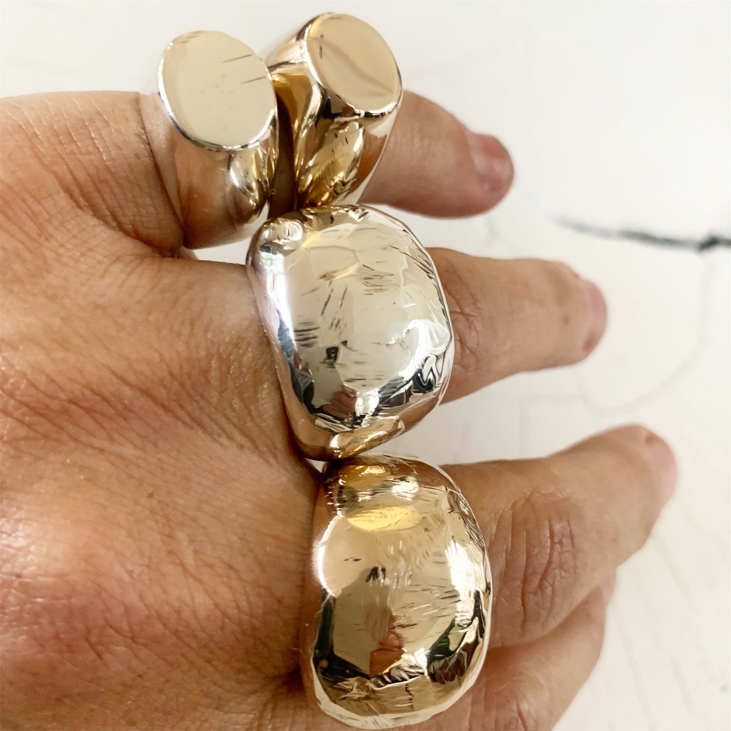 NUGGET IN SOLID SILVER