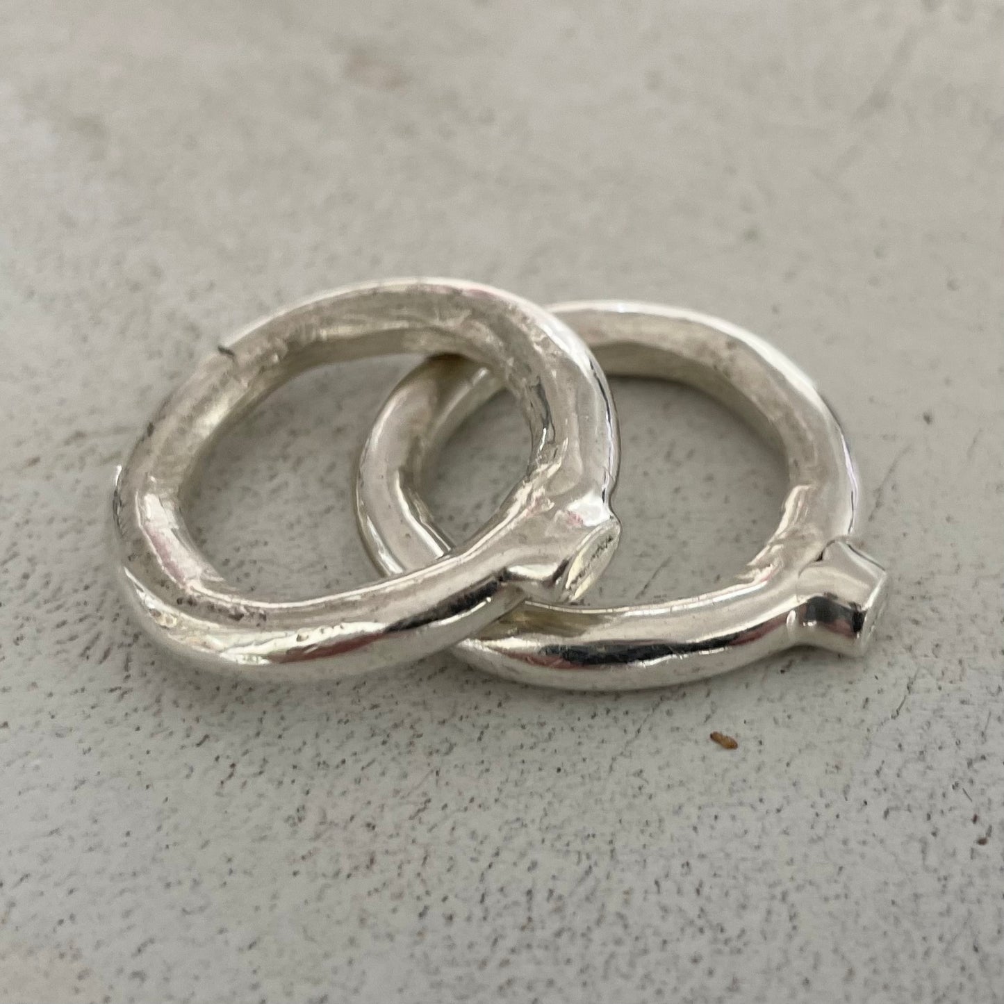 BONDING SET OF 2 IN SOLID SILVER