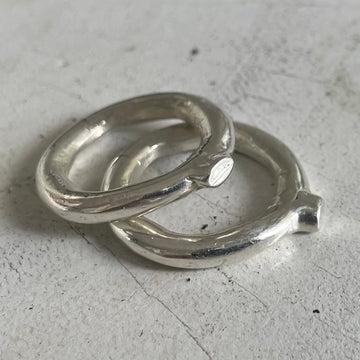 BONDING SET OF 2 IN SOLID SILVER