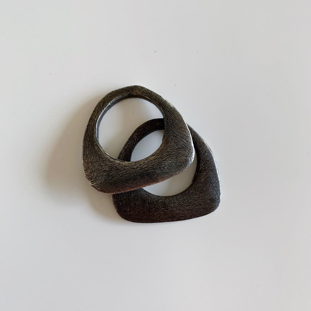 NTOMBI SET OF 3 IN OXIDISED SOLID SILVER