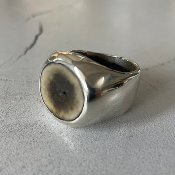 HORN BRAND IN SOLID SILVER + HORN INLAY