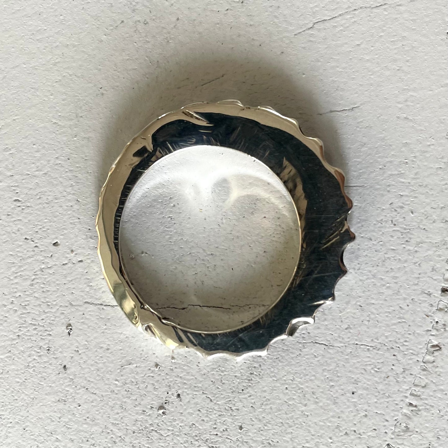 PETITE MOON IN SOLID SILVER