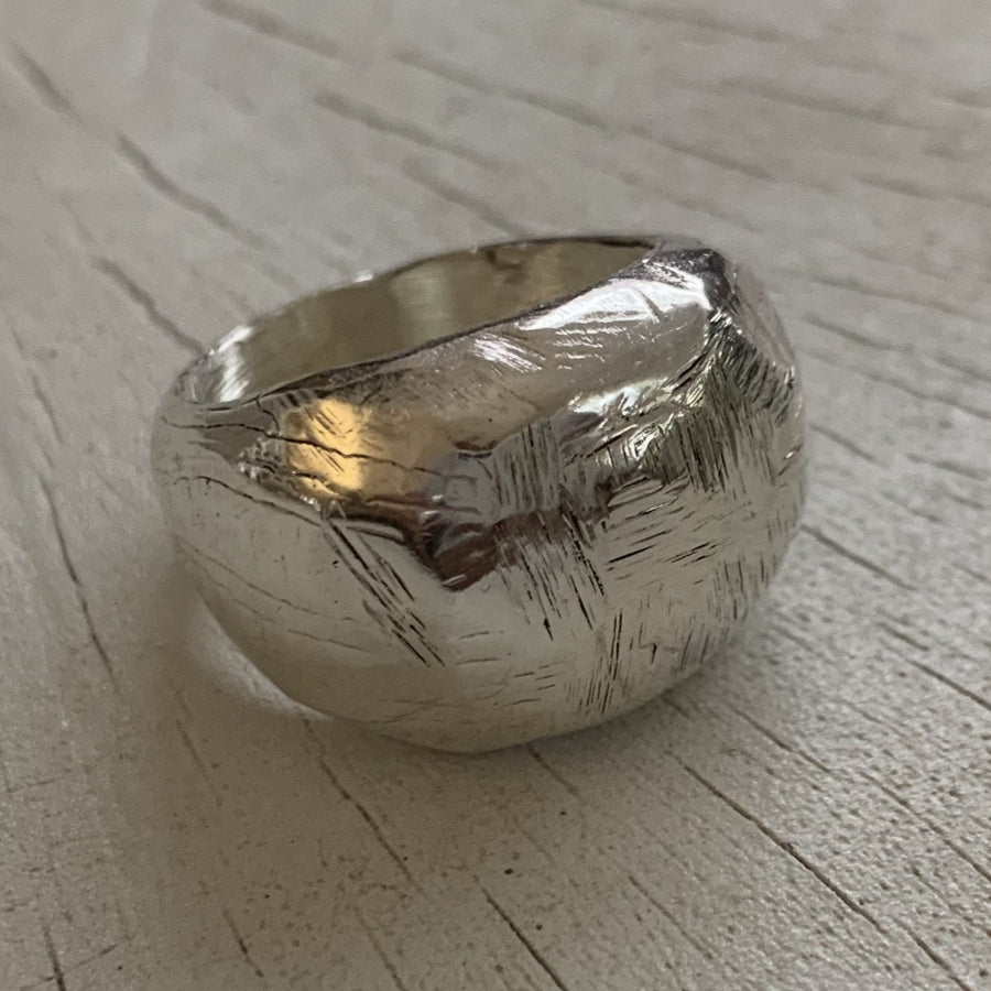 NUGGET IN SOLID SILVER
