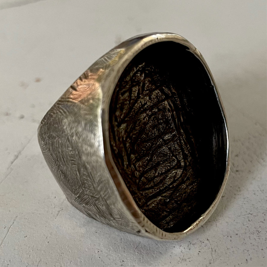 HIDE IN SOLID DISTRESSED & OXIDISED SILVER