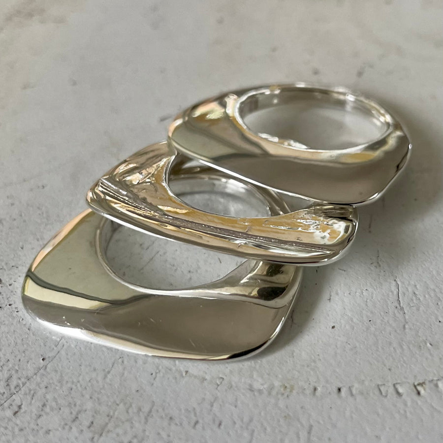 NTOMBI SET OF 3 IN SOLID SILVER