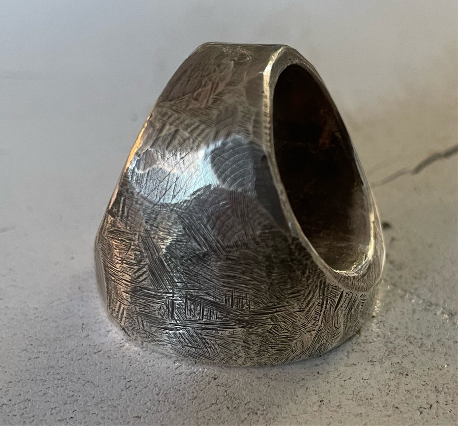 HIDE IN SOLID DISTRESSED & OXIDISED SILVER